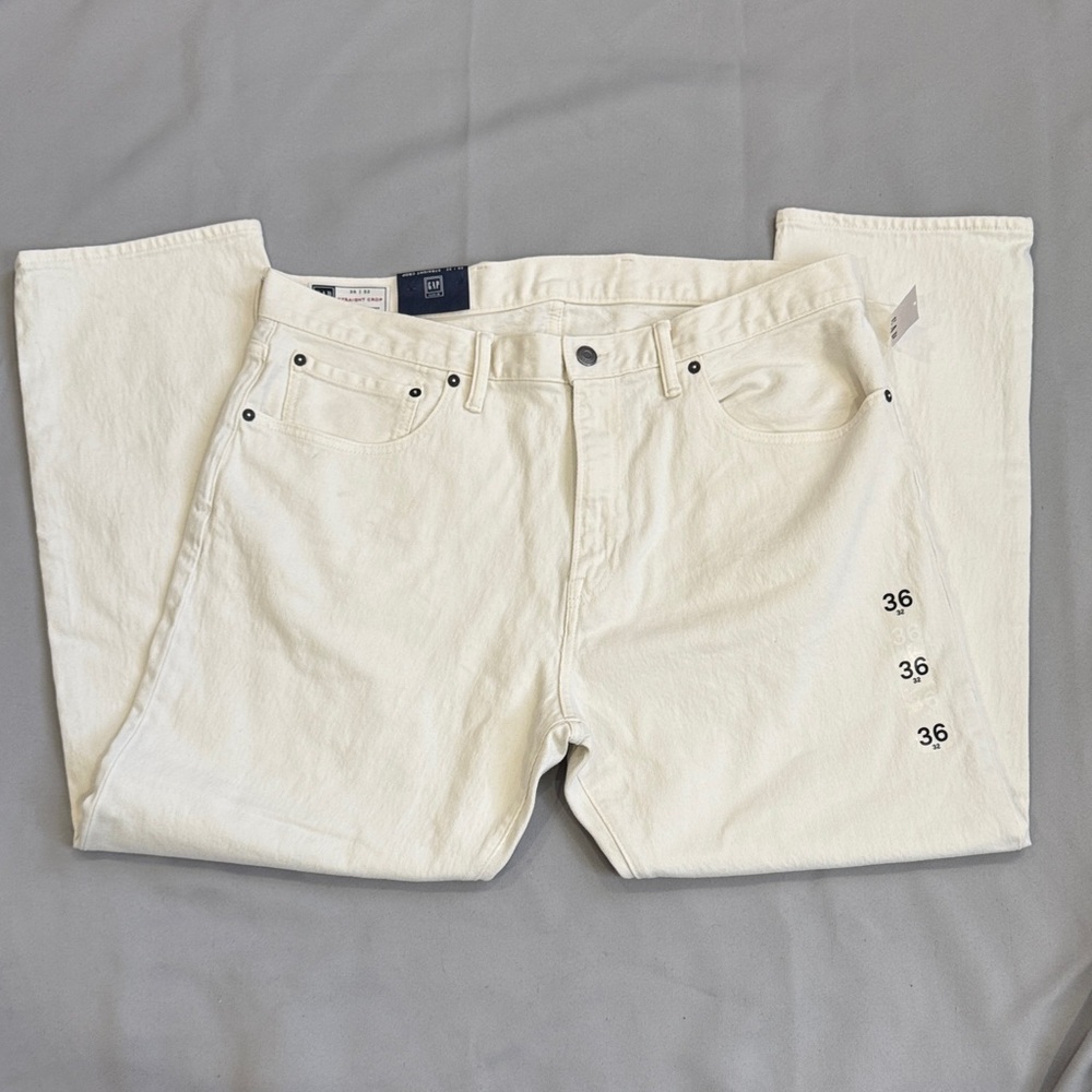 NWT GAP Men’s Denim Straight Crop Jeans – Size 36x32